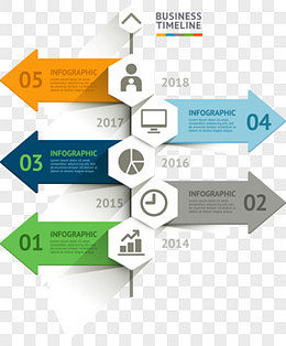 商務信息圖表示意圖PPT元素PNG圖片.